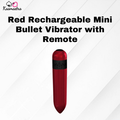 Kaamastra Red Rechargable Mini Bullet Vibrator with Remote