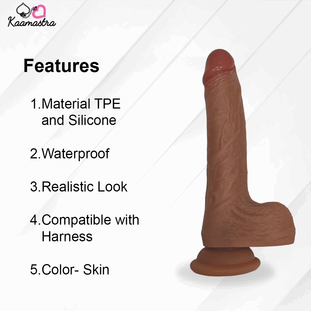 Silicon rotating and vibrating dildo