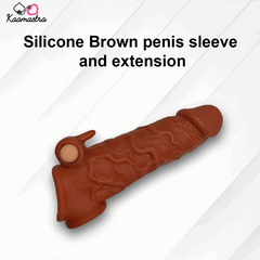 Kaamastra Silicone Brown Penis Sleeve and Extension