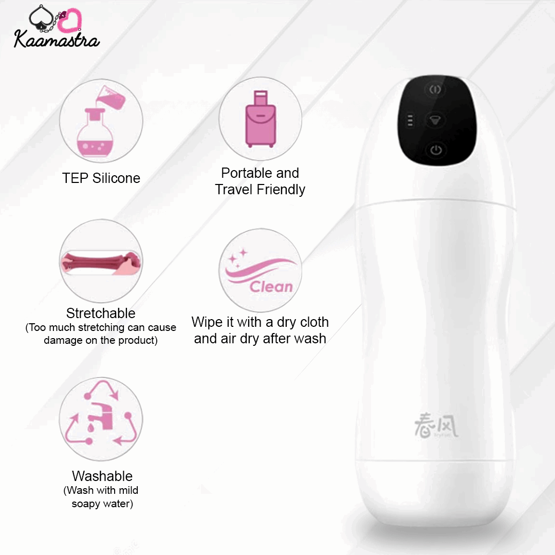 Features of Try Fun Soul Masturbator - Washable TPE silicone, portable design