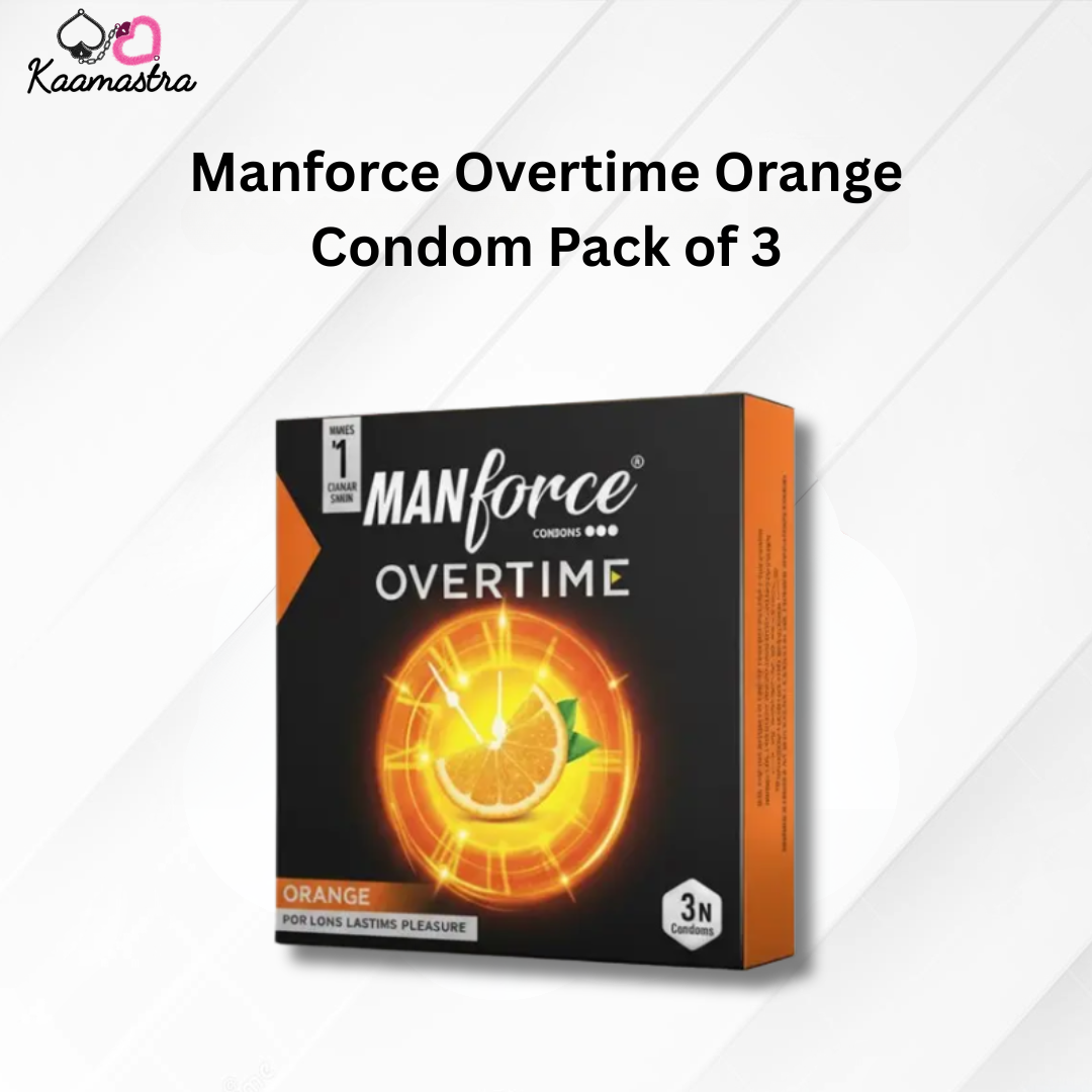Manforce's Overtime Orange Condoms Pack of 3 - Long-Lasting Pleasure