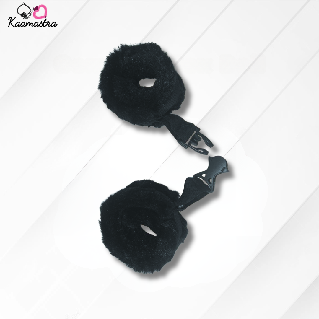 Kaamastra's Black Fur Handcuffs
