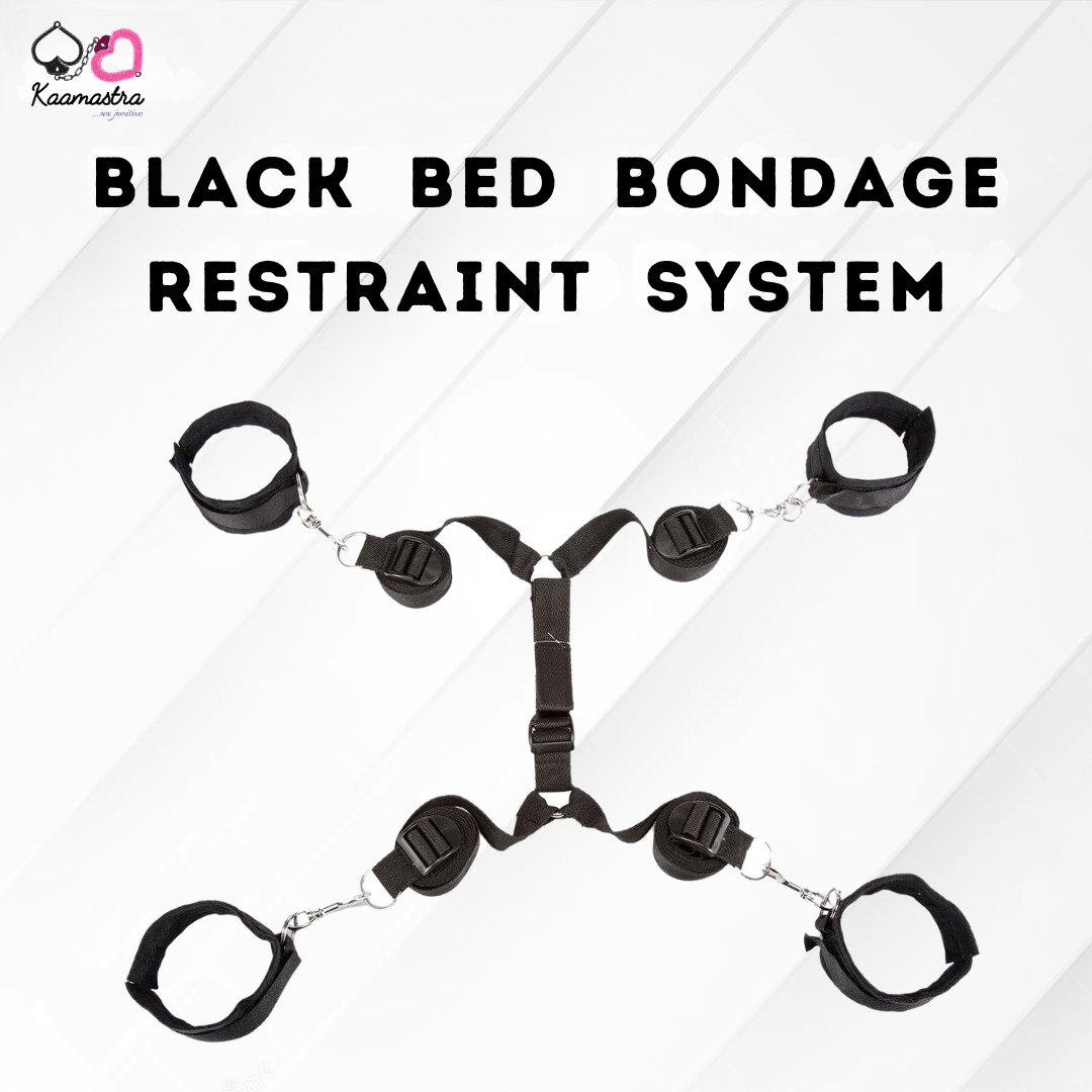 Kaamastra Black Bed Bondage Restraint System