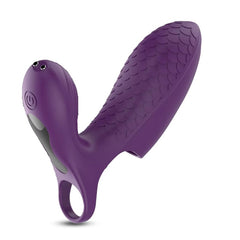 Kaamastra Purple Fish Scale Vibrating Finger Massager