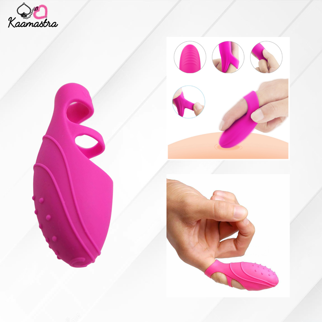 Kaamastra Pink Silicone Vibrating Finger Massager