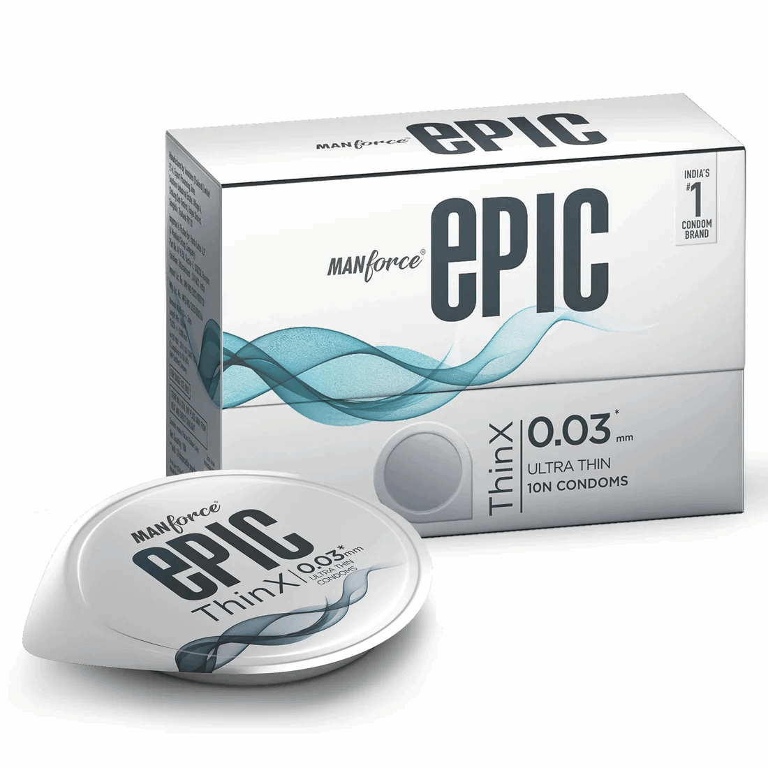 Epic Thinx Condoms by Manforce Lubricated Latex Condoms