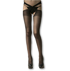 ItspleaZure Women's Suspender Tights Black for  at itspleaZure