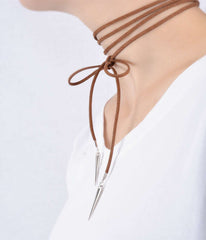 Kaamastra Long Brown Faux Chain