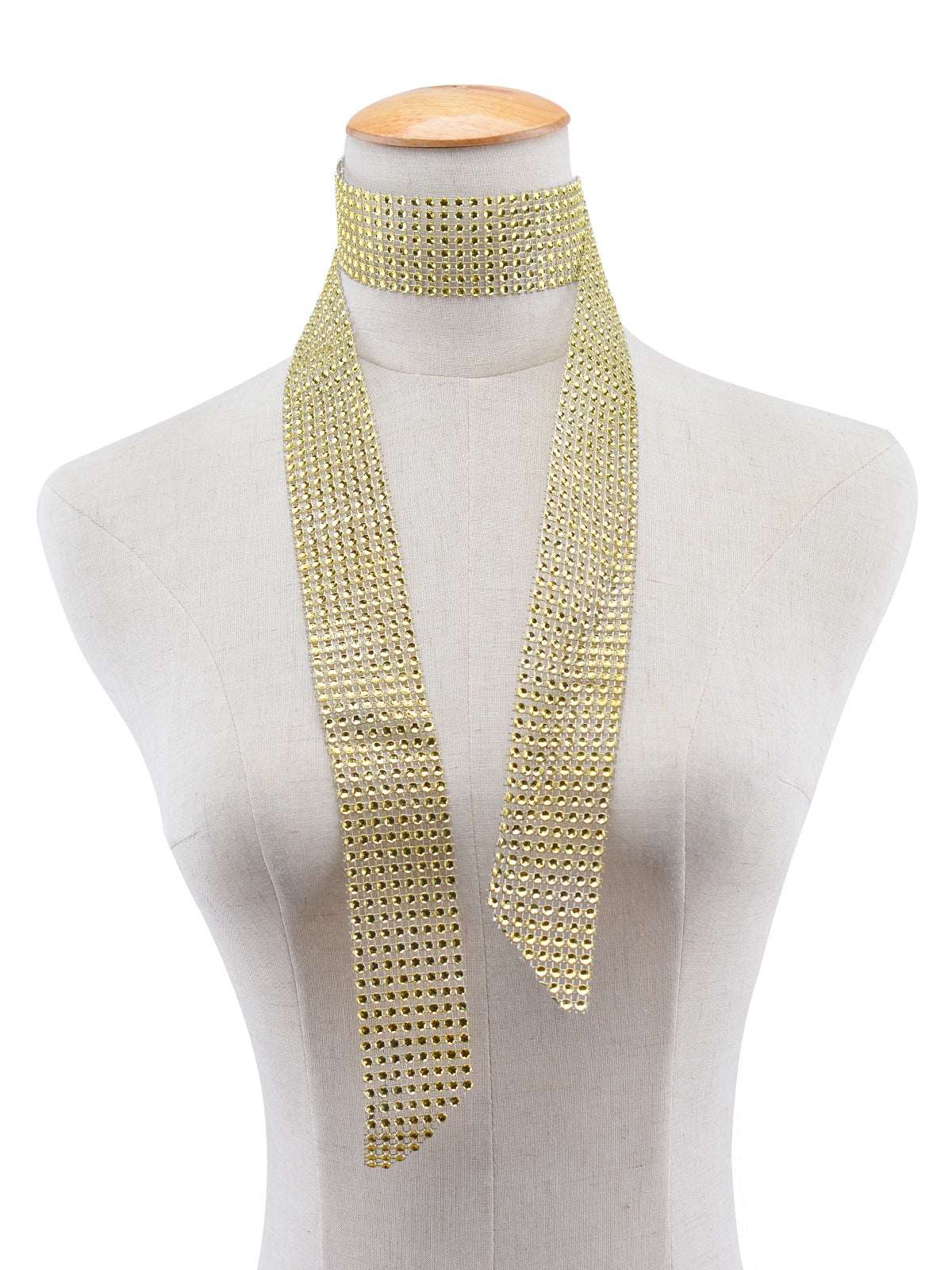 Kaamastra Thick Choker Necklace Golden