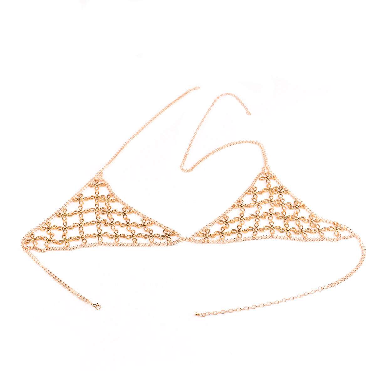 Kaamastra's Vintage Retro Sexy Chest Body Chain Golden