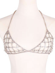 Vintage Retro Sexy Chest Body Chain Silver