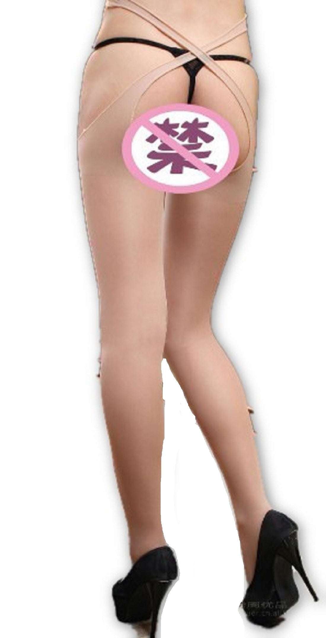 Kaamastra Suspender Tights Nude & Free Thong For Women