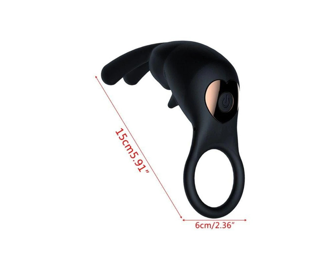 Kaamastra Black 10 Function Rabbit Vibrating Penis Ring