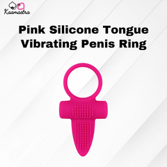 Kaamastra Pink Silicone Tongue Vibrating Penis Ring