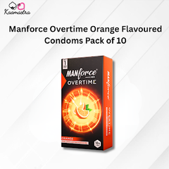 Manforce Overtime Orange Flavoured Condoms Pack of 10