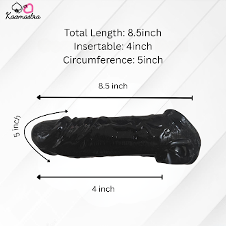Kaamastra Black Silicone Penis Extending Sleeve