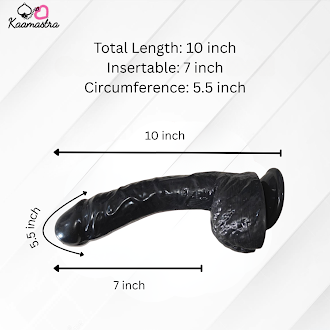 Kaamastra's Black Realistic Dildo with Suction Cup