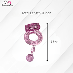Kaamastra Soft Silicone Baby Pink Penis Ring with Dangling Charm