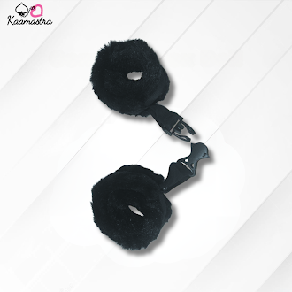 Kaamastra's Black Fur Handcuffs