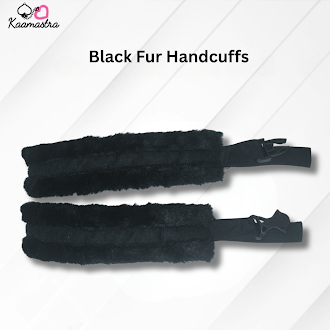 Kaamastra's Black Fur Handcuffs