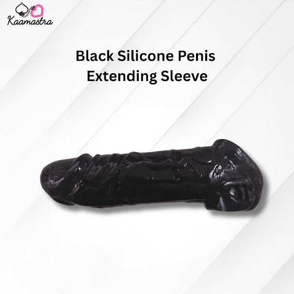 Kaamastra Black Silicone Penis Extending Sleeve