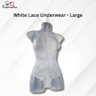 Kaamastra's White Lace Underwear - Large