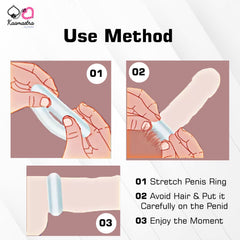 Kaamastra Silicone Flower Pleasure Rings for Men - Random color