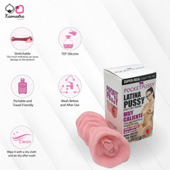 Features of Hot pussy masturbating sleeve for men on Kaamastra