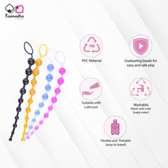 Kaamastra Silicone Anal Bead with 10 Beads