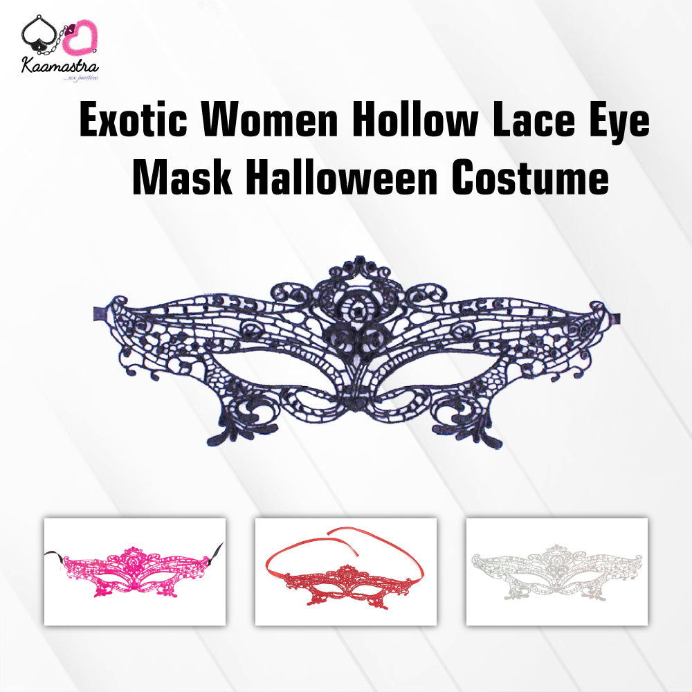 Kaamastra Exotic Women Hollow Lace Eye Mask Halloween Costume