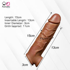 Sizes of a penis extension sleeve on Kaamastra 