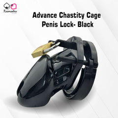 Kaamastra Advance Chastity Cage Penis Lock- Black