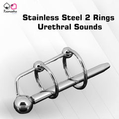 Kaamastra Stainless Steel 2 Rings Urethral Sounds
