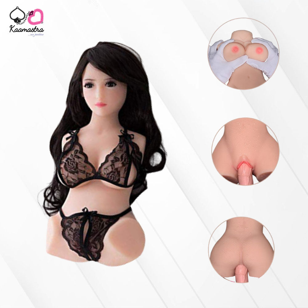 Kaamastra Soft Silicone Half Body Sex Doll with Face