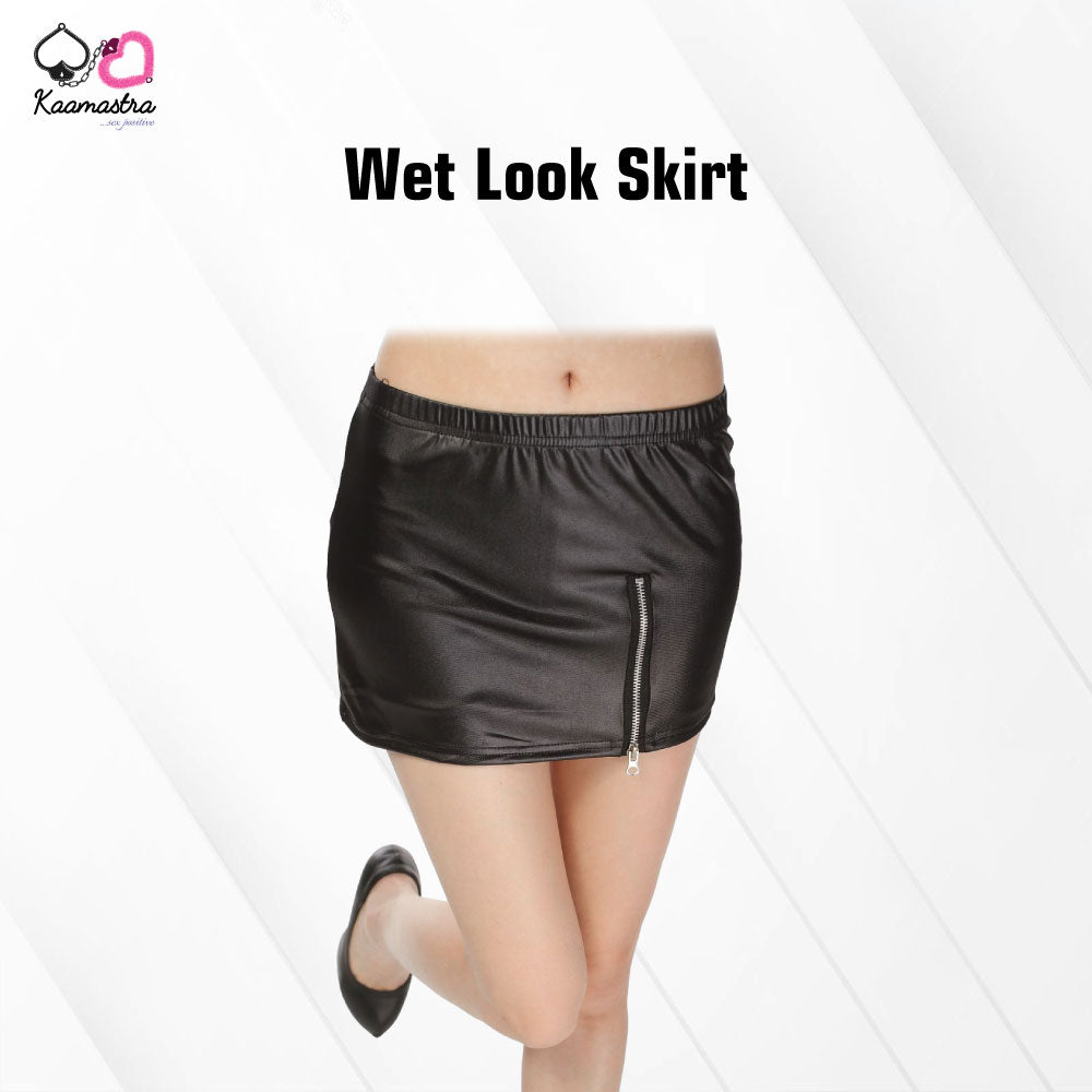 Kaamastra Wet Look Skirt