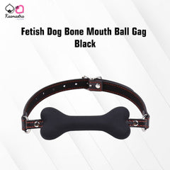 Kaamastra Fetish Dog bone Mouth Ball Gag - Black