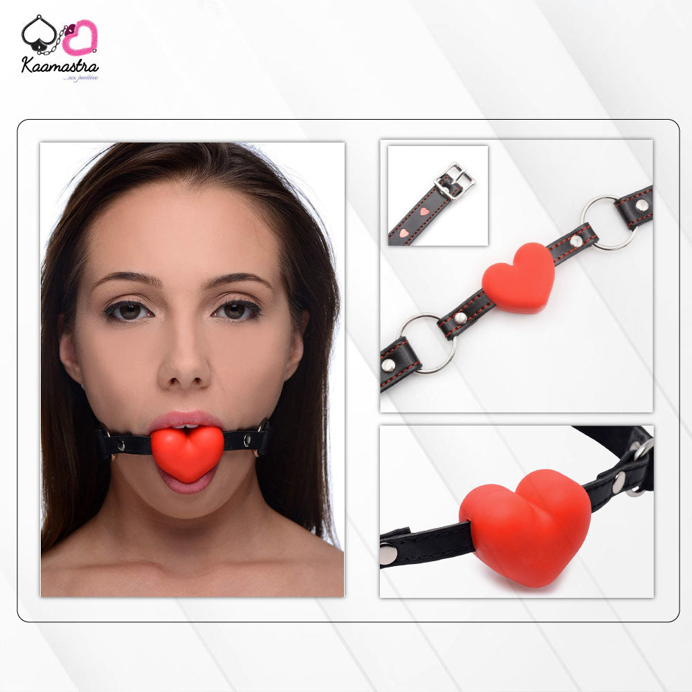 Kaamastra Heart Beat Silicone Heart Shaped Mouth Gag
