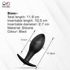 Kaamastra Black Silicone Remote Vibrating Anal Butt Plug