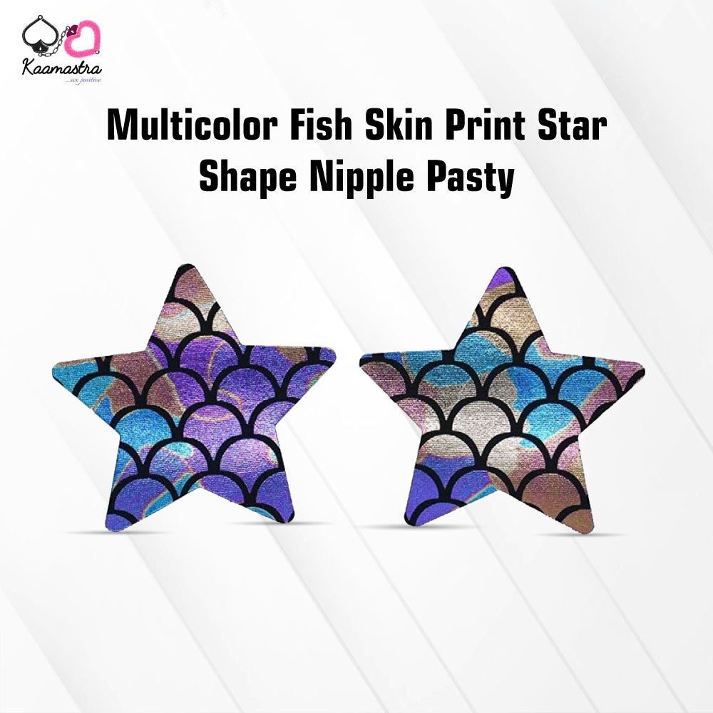 Kaamastra Multicolor Fish Skin Print Star Shape Nipple Pasty