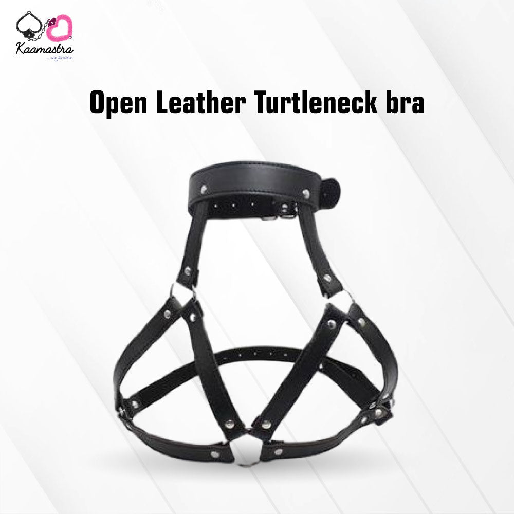 Kaamastra Open Leather Turtleneck bra