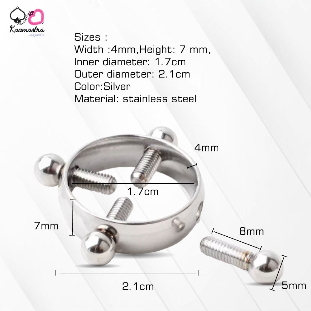 Ring Clip Nipple Piercing dimensions - 1.7cm stainless steel fake piercing