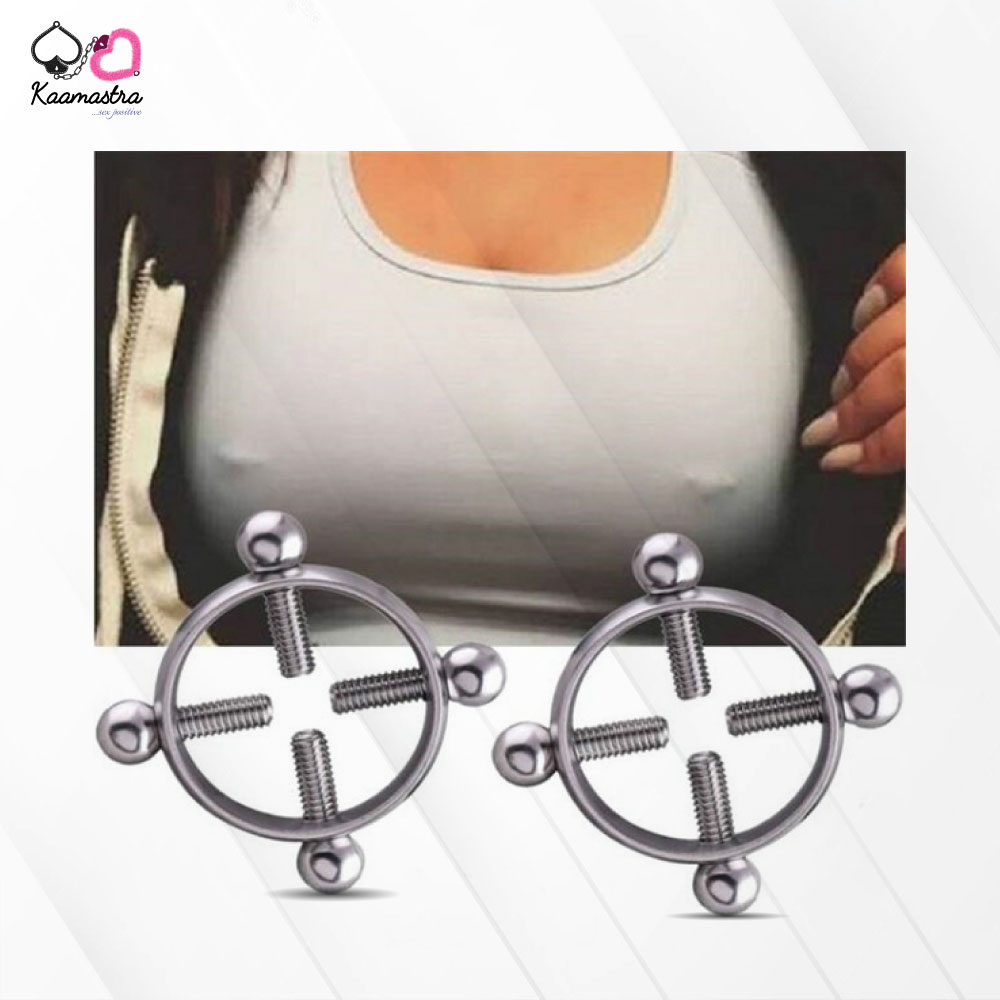 Multi-Color Nipple Rings - Fun clip-on body adornment