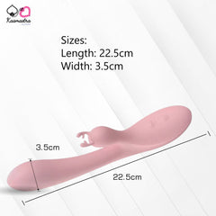 Kaamastra Pink Silicone USB Rabbit Ear Vibrator for Women