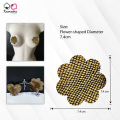Kaamastra Flower shape Nipple Pasty-Golden