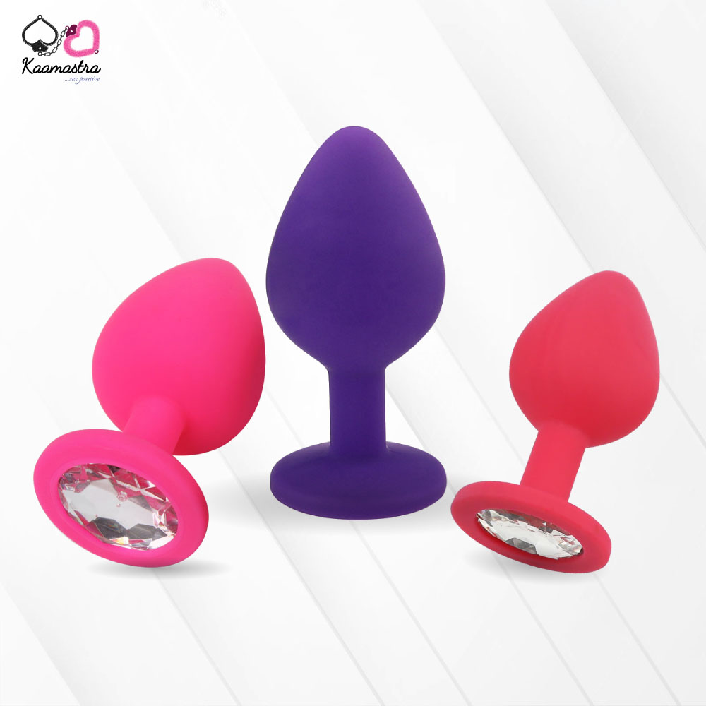 Kaamastra Silicone Butt Plug with Crystal