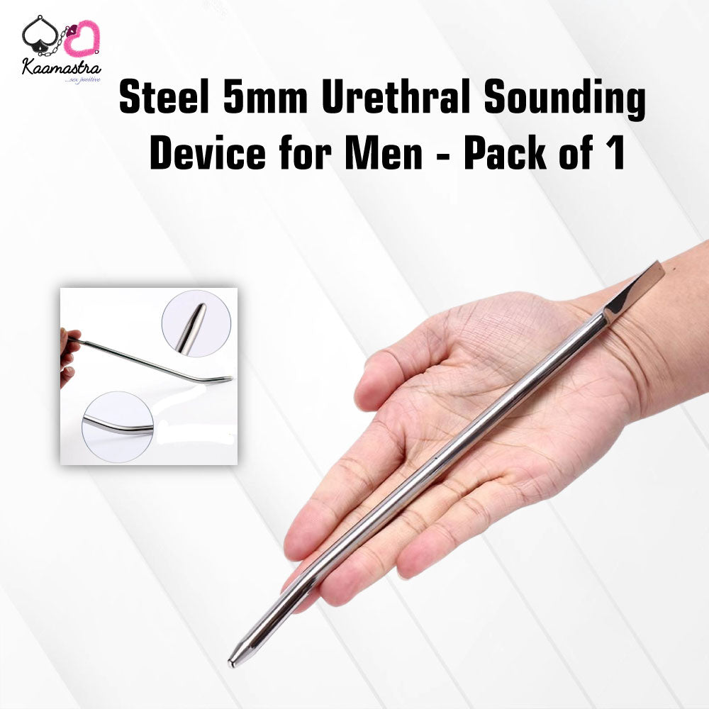 Kaamastra Steel 5mm Urethral Sounding Device for Men - Pack of 1