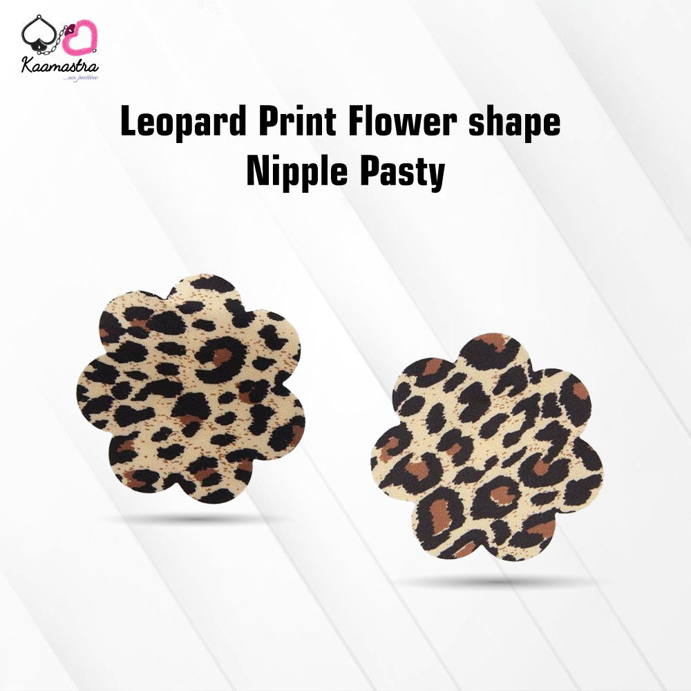 Kaamastra Leopard Print Flower shape Nipple Pasty