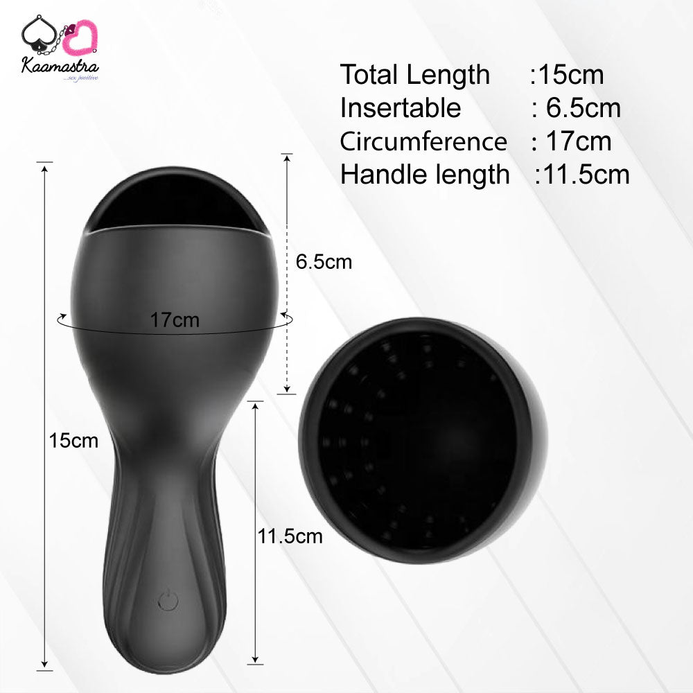 Kaamastra Black Silicone Glance Vibrating toy for Men