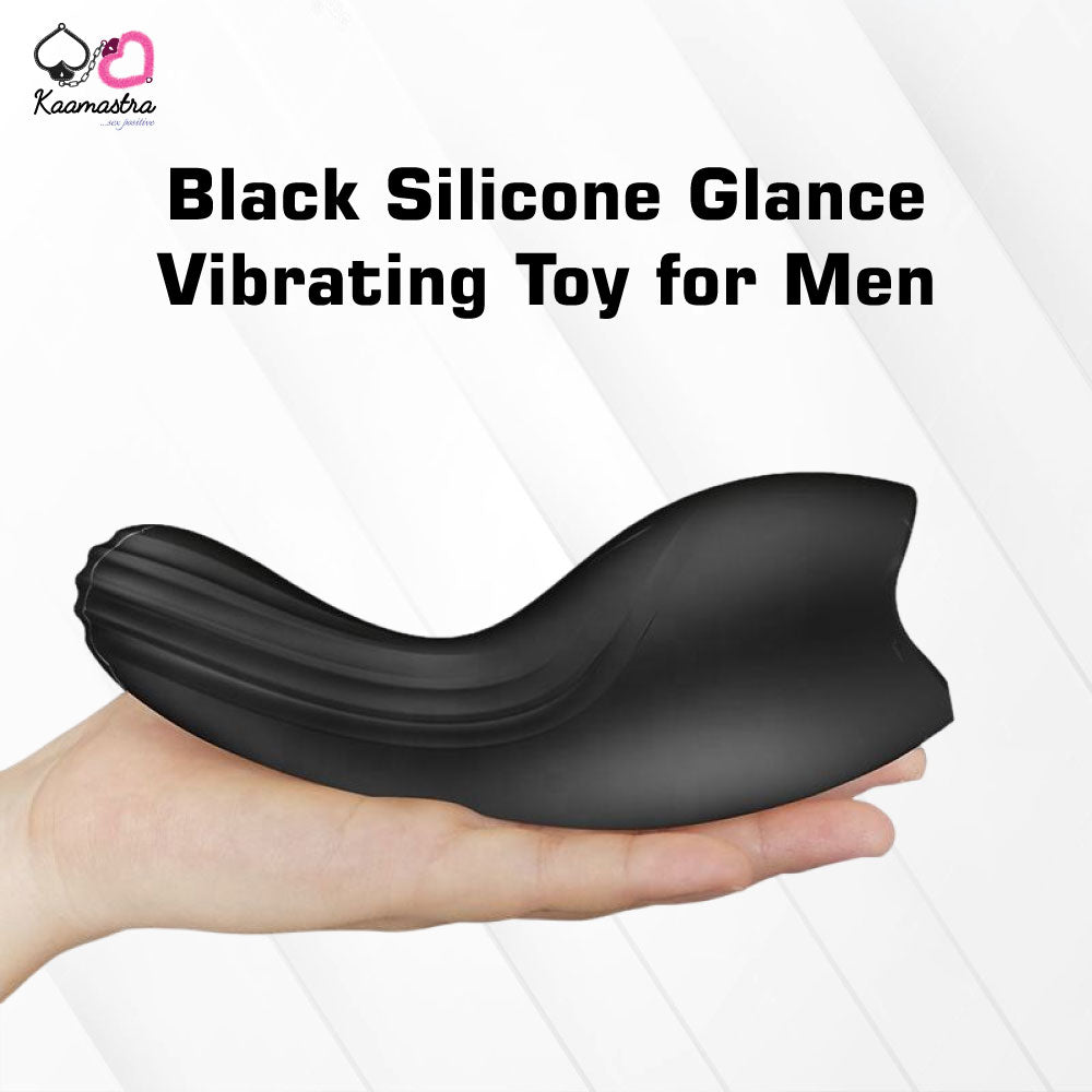 Kaamastra Black Silicone Glance Vibrating toy for Men