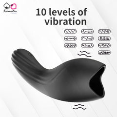 Kaamastra Black Silicone Glance Vibrating toy for Men